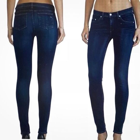 Rag & Bone Low rise skinny jeans Olive Harrow 27 - Picture 1 of 11